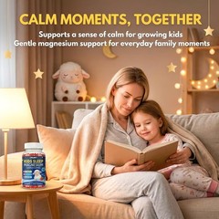 Magnesium Gummies for Kids, Magnesium Glycinate Gummies with Chamomile, Lemon