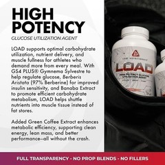4 BOTTLES Core Nutritionals LOAD High Potency Glucose Disposal Agent 180 caps x4