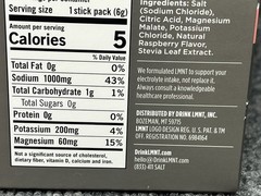 LMNT Electrolyte Drink Mix Raspberry Salt 10 Stick Packs Hydration No Sugar