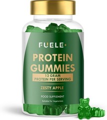 FUELE+ Whey Protein Gummies – Zesty Apple Flavour, 12g Protein per Serving – …