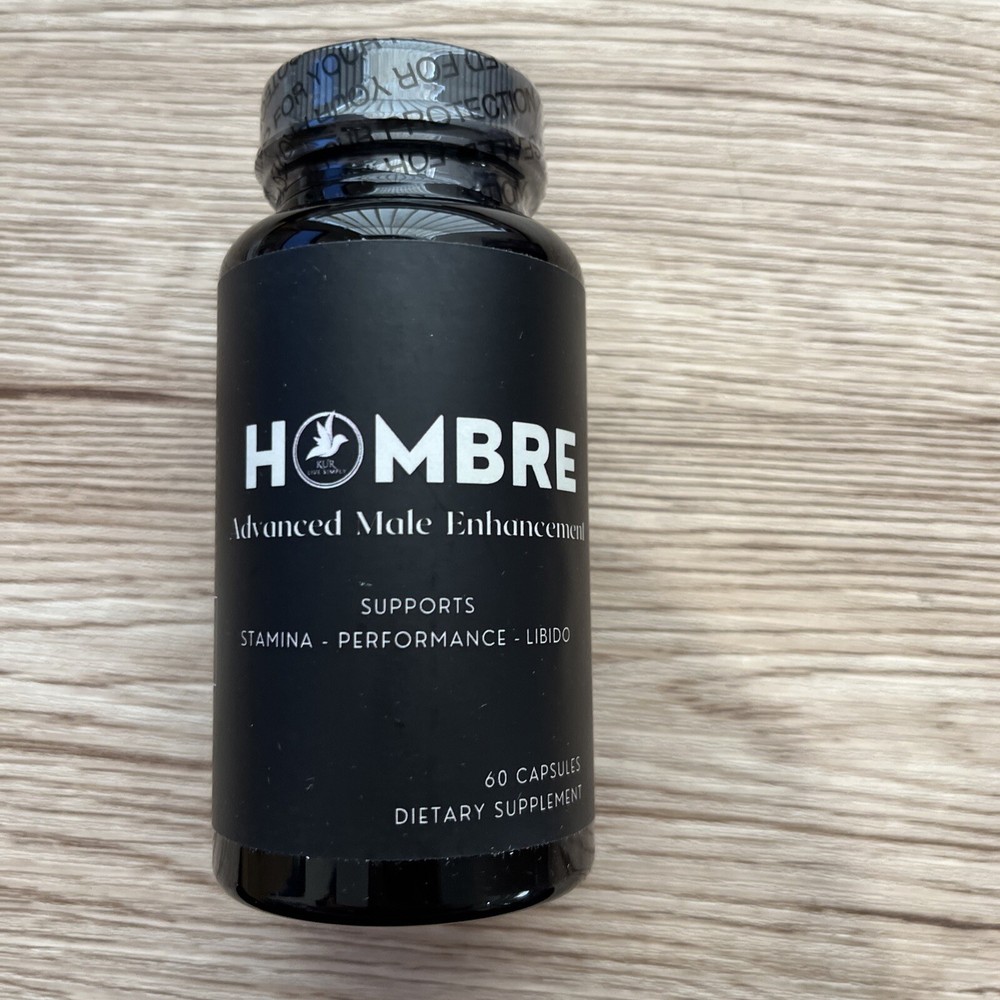 Hombre Enhancing Supplement w Saw Palmetto & Horny Goat Weed 60 Caps 2 per Serv