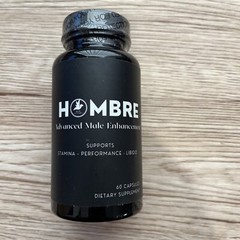 Hombre Enhancing Supplement w Saw Palmetto & Horny Goat Weed 60 Caps 2 per Serv