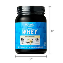 Whey Protein Powder, Smooth Vanilla, 24 Oz