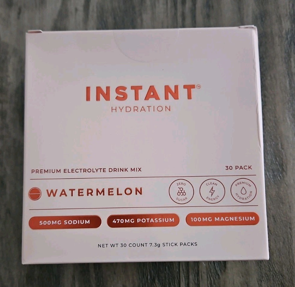 Instant Hydration: 26 Electrolyte Packets – Watermelon Flavor Exp 9/27