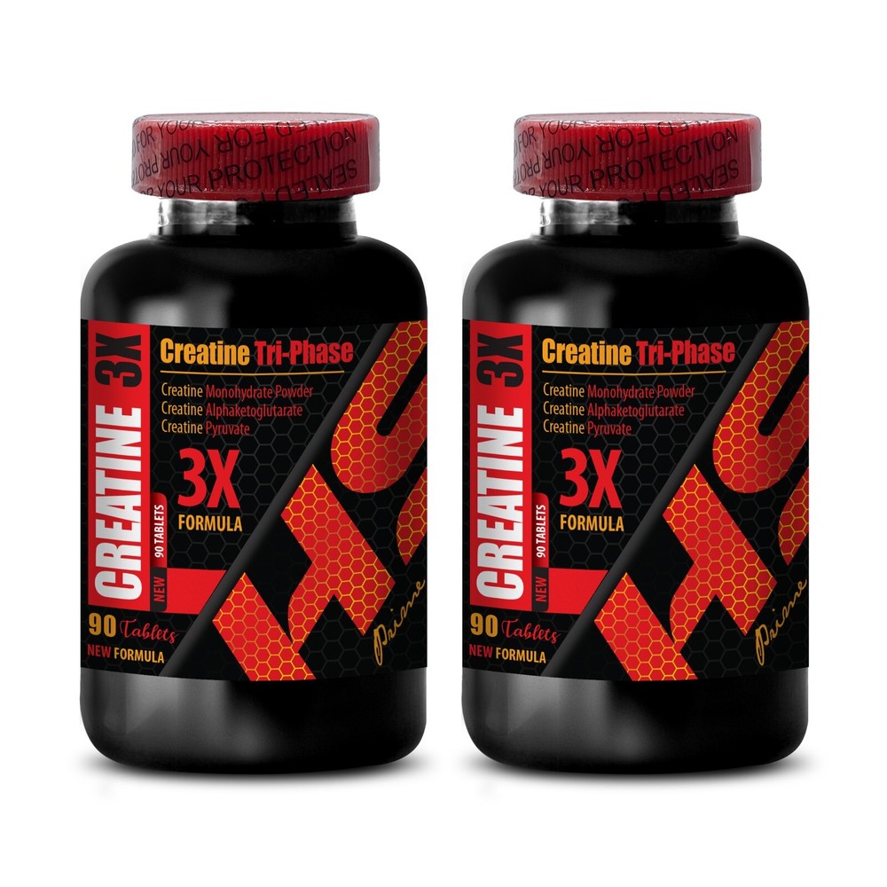 Monohydrate Power – CREATINE 3X – Strength and Size 2 Bottle 180 Tablets