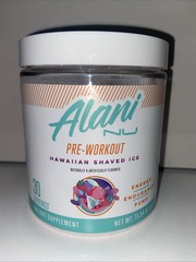 Alani Nu Pre-Workout Hawaiian Shaved Ice Dietary Supplement Powder, 10.79 oz…
