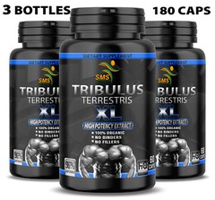 TRIBULUS TERRESTRIS 180 Caps 96% SAPONINS 7500mg Organic Fitness Supplement