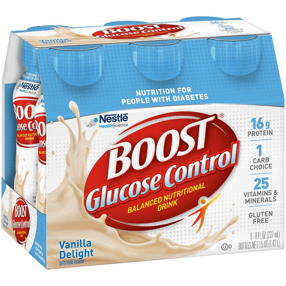 Boost Glucose Control Balanced, Vanilla Delight, 8 oz, 6CT- Pack of 1