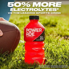 Powerade Fruit Punch, Electrolyte Enhanced Sports Drink, 20 Fl Oz Bottles, 8 Pac