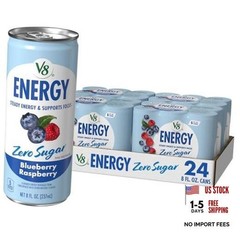 Energy 8 fl. oz. Can (24 Pack of 24 (8 Fl Oz) Zero Sugar Blueberry Raspberry