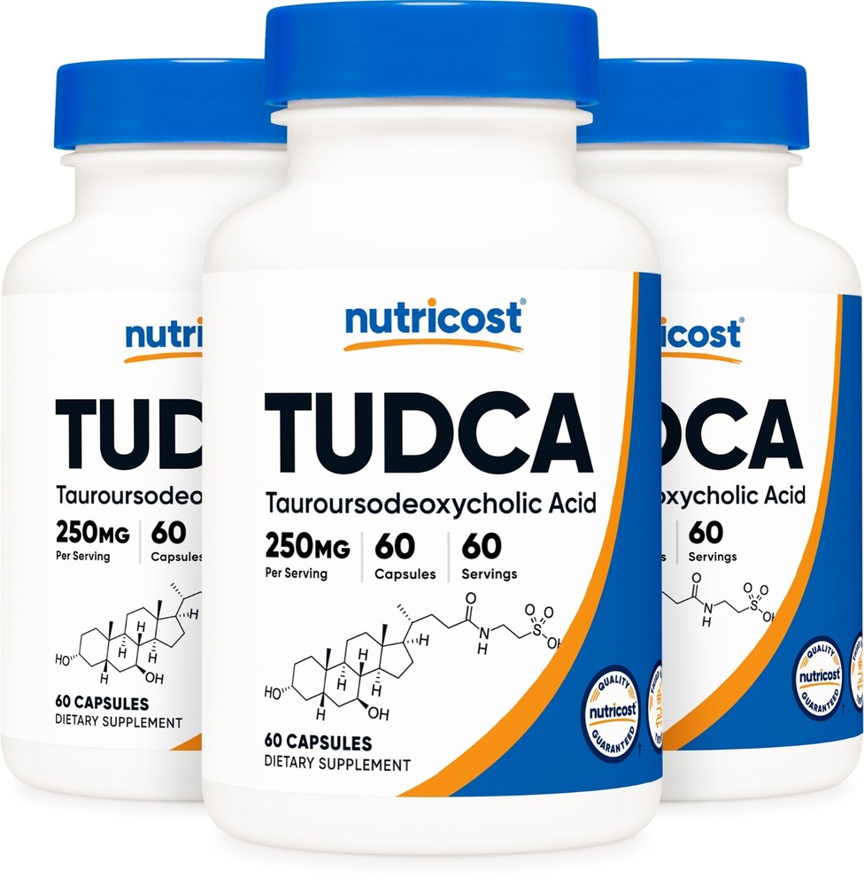 Nutricost Tudca Pills, 250mg Per Capsule, 60 Capsules (3 Pack)