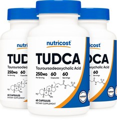Nutricost Tudca Pills, 250mg Per Capsule, 60 Capsules (3 Pack)
