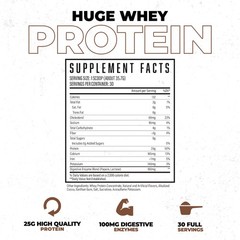 Huge Whey, Protein Powder for Muscle Gain, 25g Protein, 12g EAAs, Supports Mu…