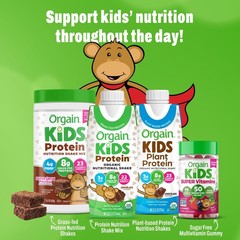Orgain Organic Kids 8.25 Fl Oz (Pack of 12), Grass Fed Shakes