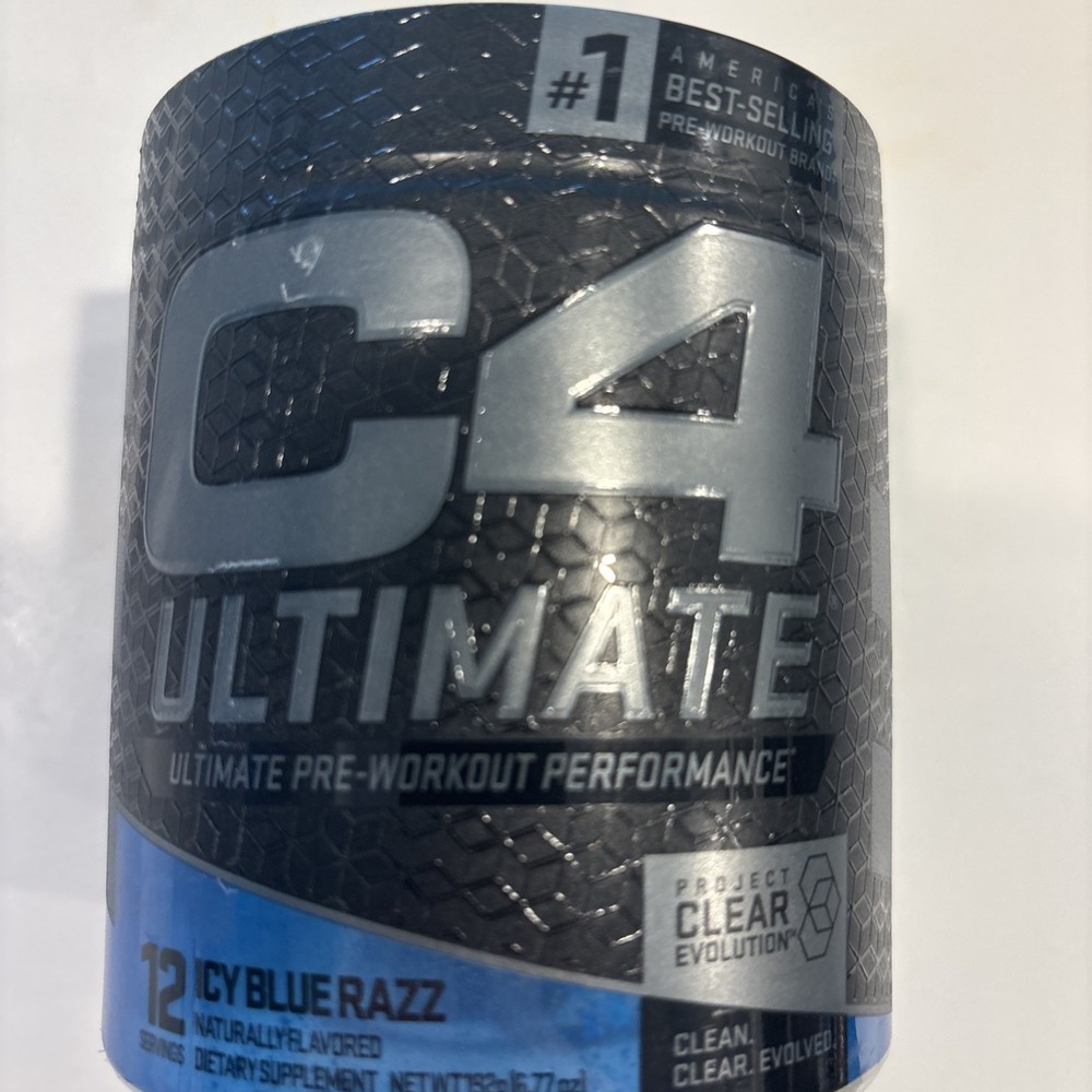 CELLUCOR C4 Ultimate ICY BLUE RAZZ Pre-Workout 12 Servings 11/2026