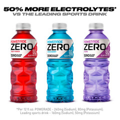 POWERADE ZERO Variety Pack Sports Drink, 20 fl. oz., 24 Pack – Zero Sugar