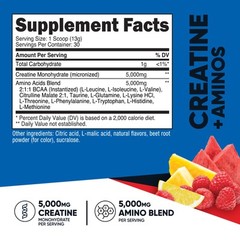 Nutricost Creatine + Aminos 30 Servings (Fruit Punch Flavored)