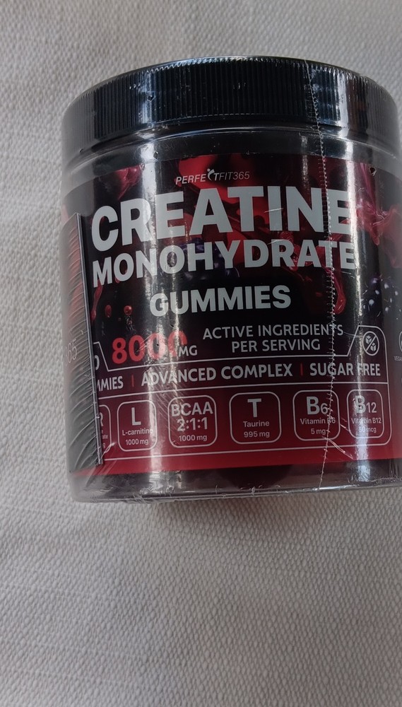 2pk PERFECTFIT365 Creatine Monohydrate Gummies 8000mg BCA L-carnitine Sugar-Free