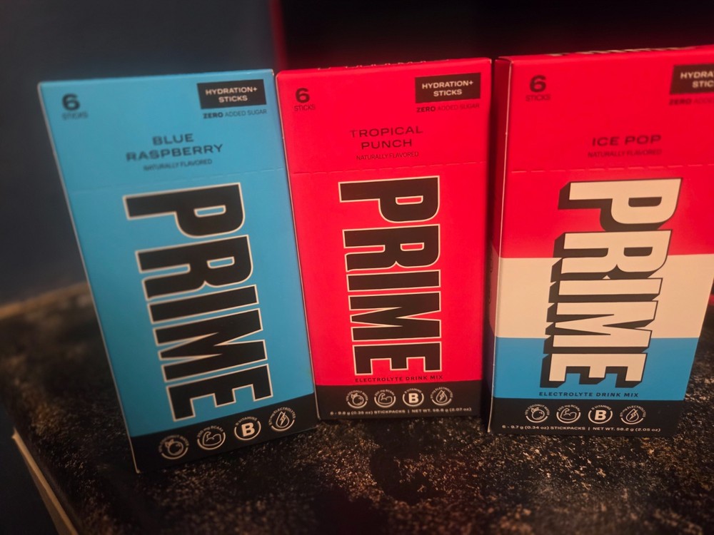 PRIME 3 box variety Drink Mix Hydration Sticks 6 Sticks Lot Of 3-18 Total