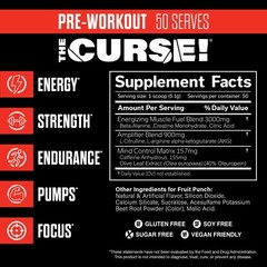 JNX SPORTS The Curse! Pre Workout Powder for Men & Women, Caffeine, Beta-Alanine