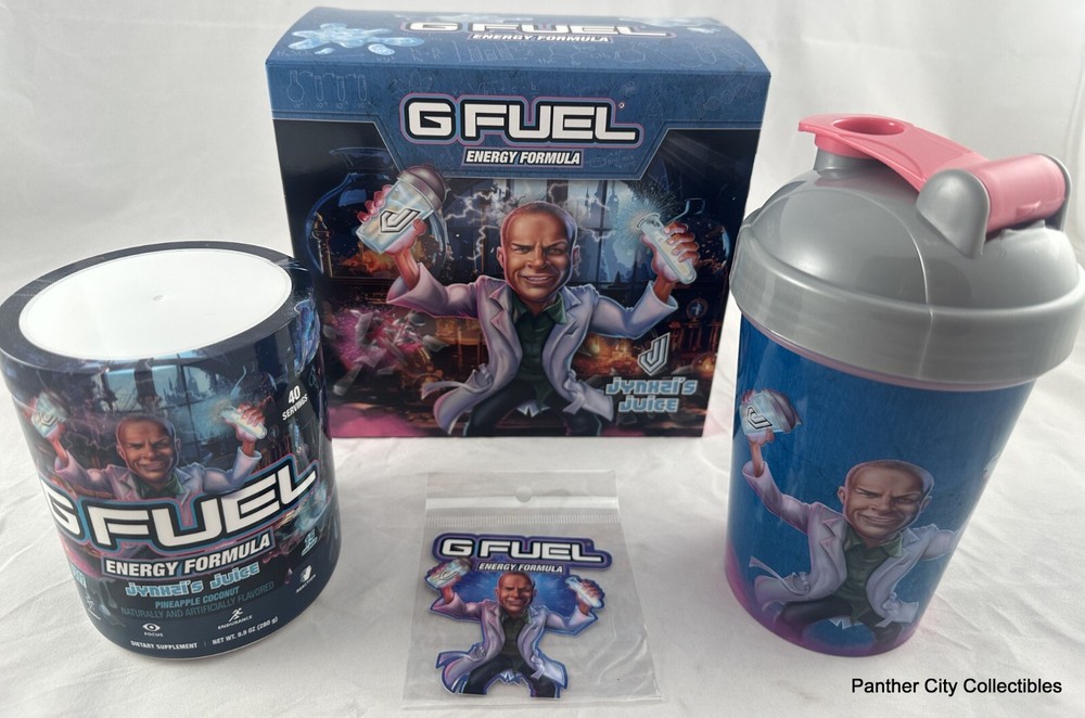 NEW Collectors Box Jynxzi’s Juice Pineapple Coconut 16 Ounce Shaker + Tub G FUEL