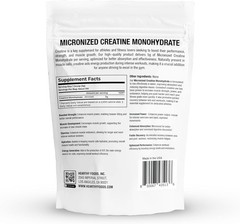 HEARTHY FOODS Creatine Monohydrate Micronized Powder 500G – 100 Servings, 5000mg