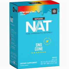 Pruvit KETO/OS NAT Charged 20 Packets Sno Cone Flavor EXP: 10/2026