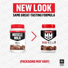Muscle Milk Genuine Protein Powder Vanilla Crème 32g Protein 1.93 lb NSF Cert