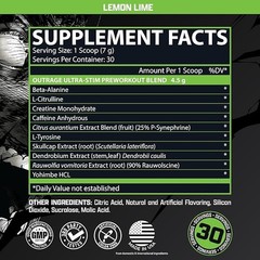 Nutrex Outrage Ultra Stim Pre Workout Powder 30 Servings Various Flavors