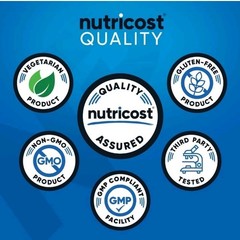NEW x2 Nutricost BCAA (Unflavored) (180 Serv Total) 90 Serv, 540g, 6g Per Serv