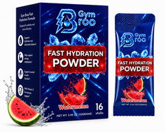 Gym Broo Fast Hydration Powder Watermelon Electrolyte Drink Mix 16 Sticks