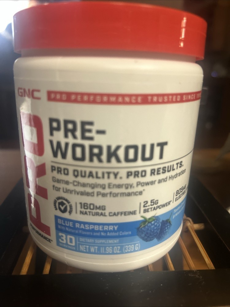 GNC PRO Pre-workout Raspberry 30 Servings Exp. 8/2026