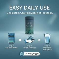 Zenos Health MuscleZen Muscle Builder for Men – ATP Supplements for Strength …