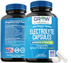 Electrolyte Salt Tablets – 100 Pills – Electrolytes Replacement Supplement for R