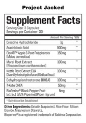 ANABOLIC WARFARE PROJECT JACK’D Strength Power Performance Lean Mass 90 Capsules