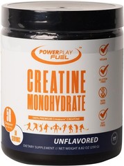 Power Play Fuel CREATINE Monohydrate Powder, Non-GMO, Vegan – Unflavored – 250g