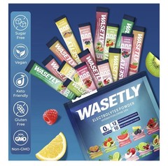 WASETLY Electrolytes Powder Drink Mix Sugar-Free Variety Pack 30 Sticks