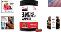 Fast-Absorbing Mixed Berry Creatine Gummies – 5g Dose for Strength, 150 Count