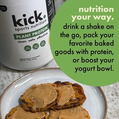 Kick Plant Protein Powder, Vanilla Flavor, 20 G Protein, Gluten Free Workout …