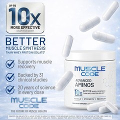 Muscle Code Essential Amino Acid Capsules Synthesis & Repair Nautilus Strength