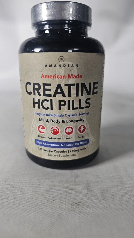 Creatine HCl Pills. American Made CON-CRET. 120 Ct. 700 mg Exp:03/2028
