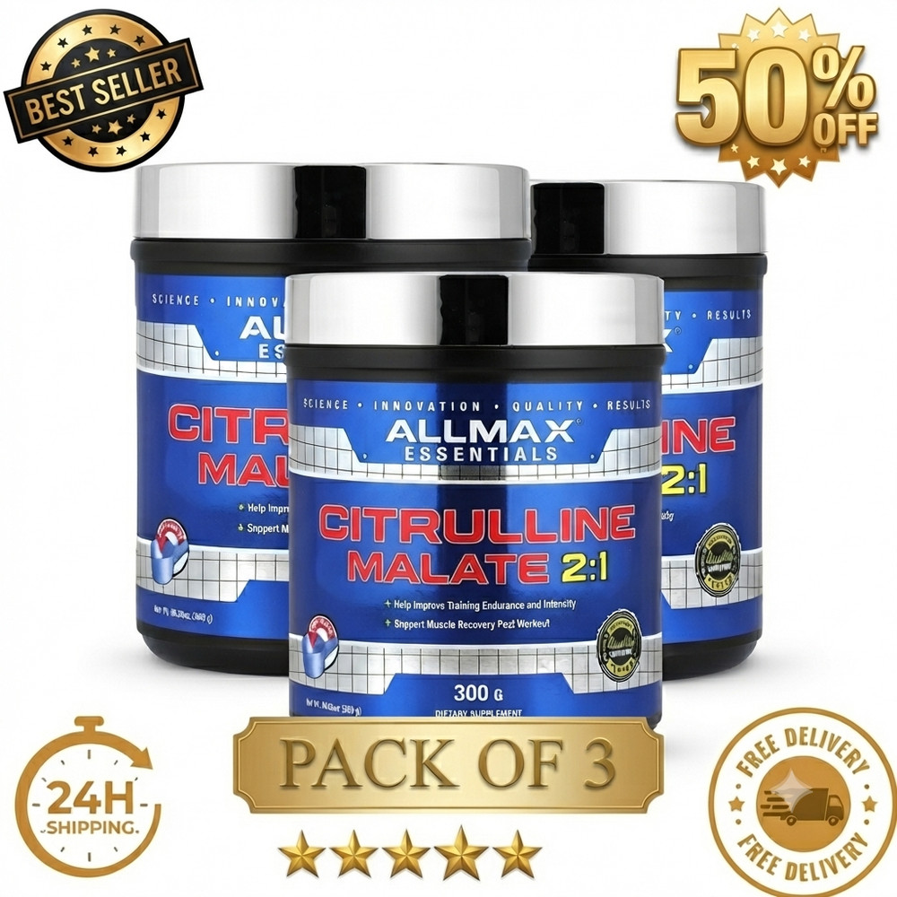 ALLMAX Nutrition Citrulline Malate 2:1 Powder, 300g (10.58 oz), 3-Pack