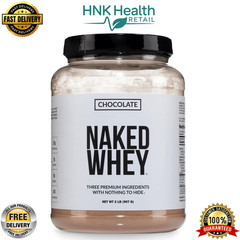 NAKED Whey Chocolate Protein Powder – Grass Fed Whey Protein – 24 Servings