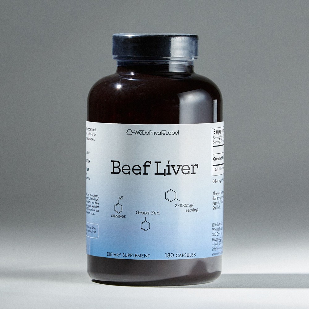 Beef Liver – Capsules, 180 Ct. 3000mg, Grass Fed, Non GMO