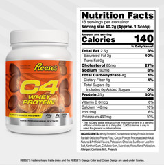 C4 Whey Protein Powder Reese’s Peanut Butter Cup 25g Protein 18 Servings