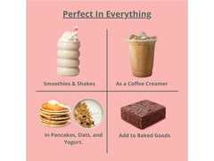 Wellious Almond Protein Powder Vanilla Vegan No Artificial Flavors 340g