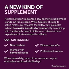 Saw Palmetto for Women + 2500 mcg Biotin Gummies DHT Blocker & Biotin Gummies 60