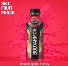 BODYARMOR Sports Drink Fruit Punch 16 Fl Oz Pack of 12 Hydration Electrolytes