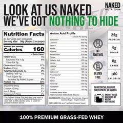2LB Naked Whey – All Natural Grass Fed Whey Protein Powder, Organic Chocolate