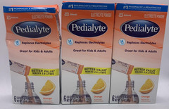 3PK Abbott Pedialyte Electrolyte Powder ~ 6 Sticks Each ~ EXP 11/26 ~ FAST SHIP